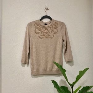 Talbots Lambswool Taupe Sweater